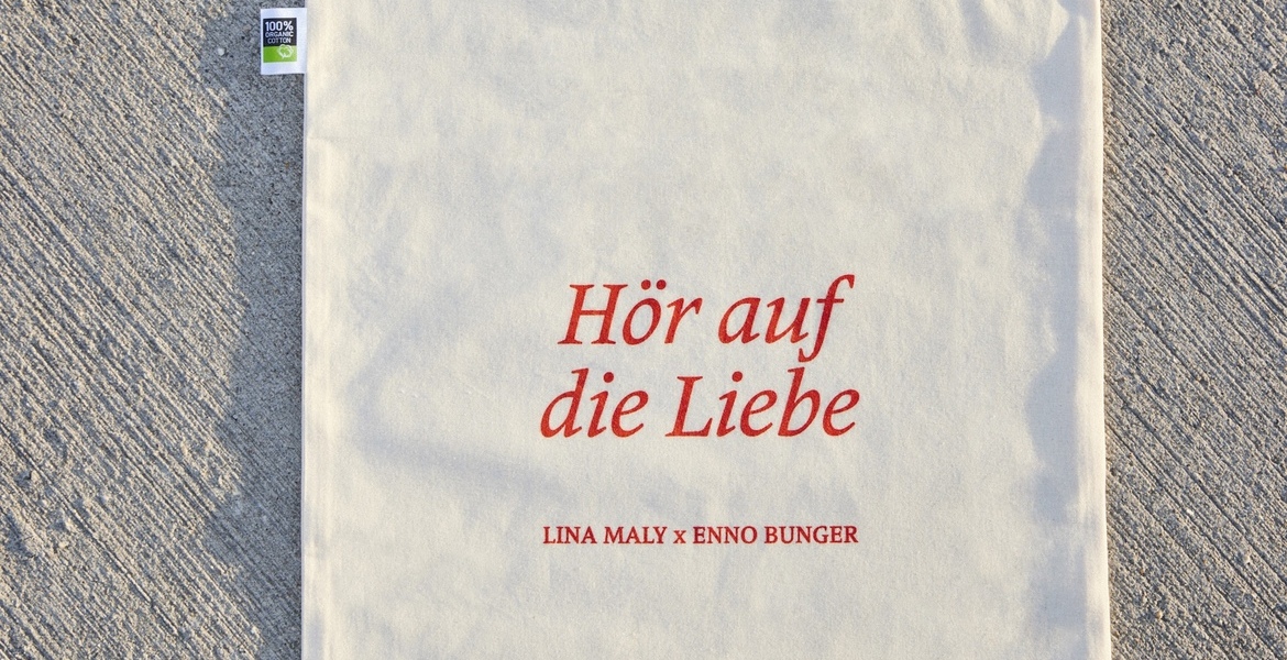  Jutebeutel „Hör auf die Liebe“,  
